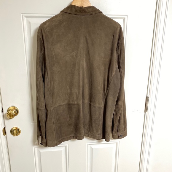 Men’s ALL SAINTS brown SUEDE light jacket. - Picture 3 of 3
